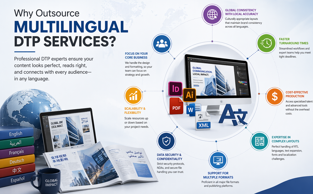 Why Outsource Multilingual DTP Services